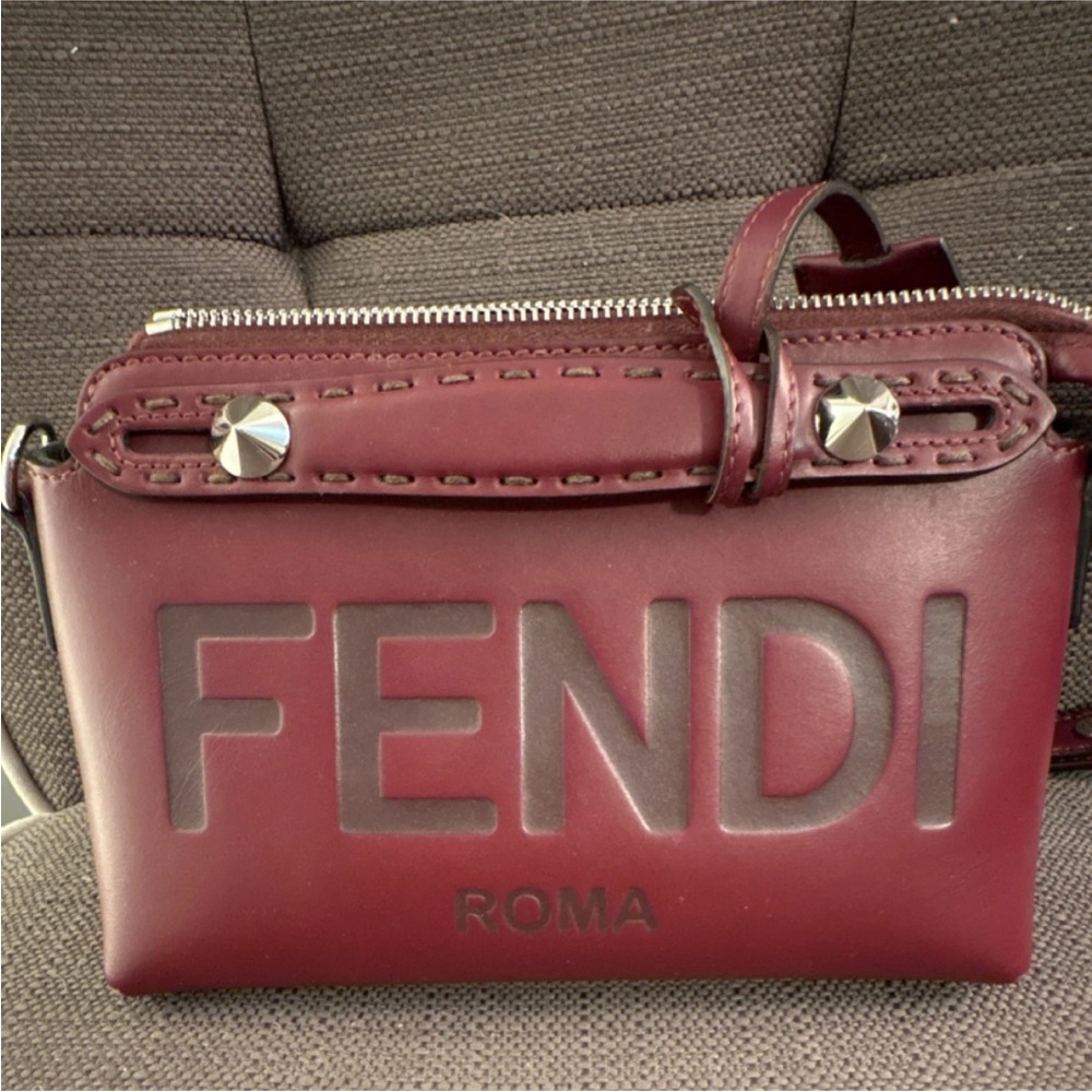 Fendi “my way” Maroon Leather Shoulder Bag